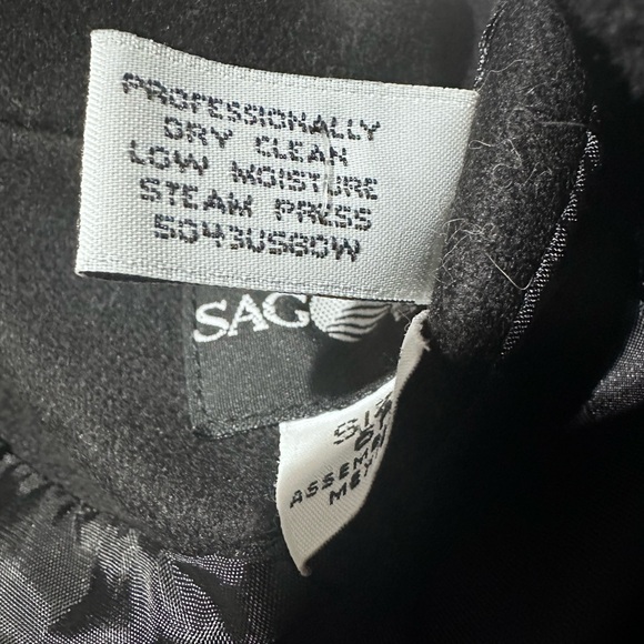 Sag Harbor Petite Vintage 100% Wool Black Single Button Blazer 6P - Picture 12 of 12